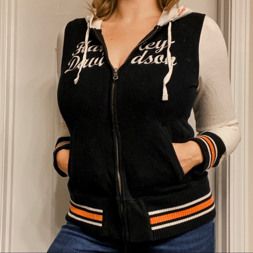 Harley Davidson Varsity Jacket Zip Up Hoodie